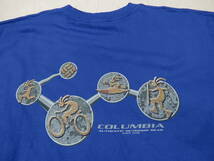 「送料無料」コロンビア：Columbia♪背中にアウトドアスポーツプリント付き：青色：Tシャツ＊サイズM：コロンビアジャパン発売_画像8