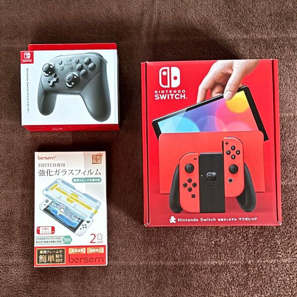Switch 有機ELモデル マリオレッド + プロコン