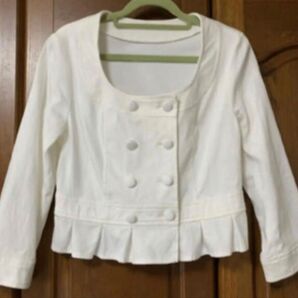 Cose de Ver ノーカラージャケット白 ホワイト ジャケット 真っ白