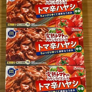 ハウス食品 完熟トマトのハヤシライスソース トマ辛ハヤシ 中辛 3個