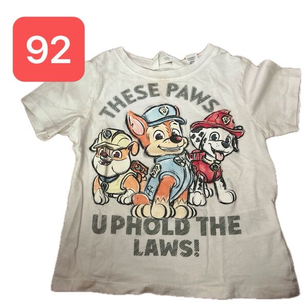 パウパトロール Tシャツ 白 ホワイト キッズ 半袖 子供服 90 100