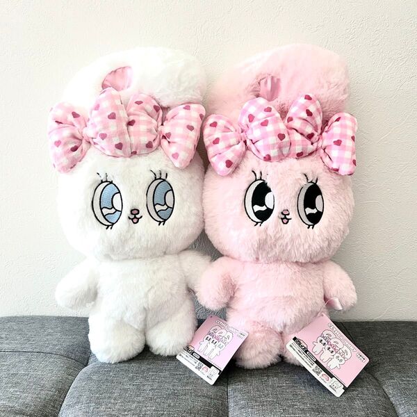 esther bunny エスターバニー ハートギンガム超BIGぬいぐるみ クリームバニー プライズ アミューズメント