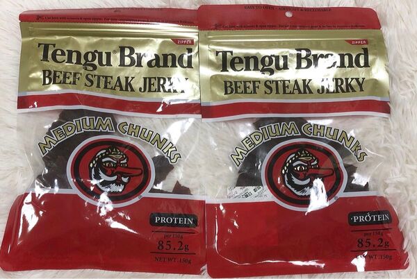 テング ビーフステーキジャーキー ミディアムチャンク レギュラー150g×2