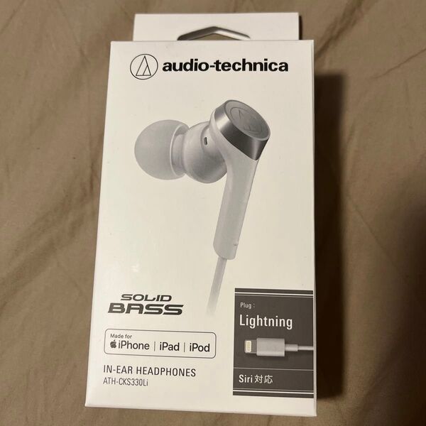 SOLID BASS Lightning用イヤホン ATH-CKS330Li WH ホワイト