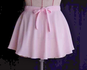 ◇◆巻きスカート　フレア　ピンク　ベビーピンク　wジョーゼット　新品　丈28