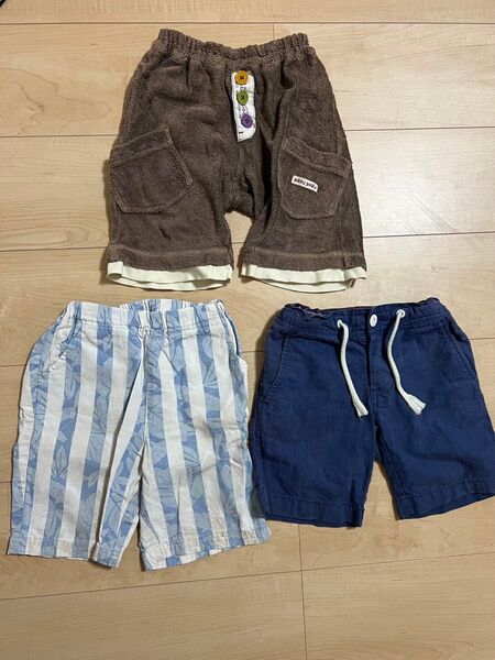 半ズボン 3枚 110 男の子 ボトムス ハーフパンツ