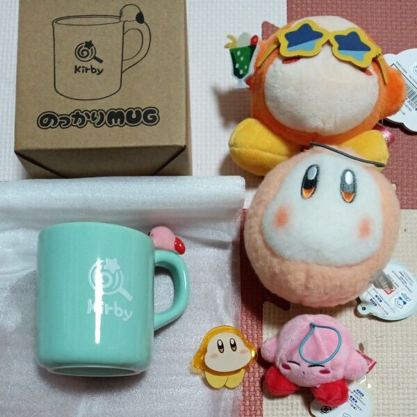 【クーポン対象】 星のカービィ のっかりマグ ぶちマスコット 羊毛フェルト風フェイスマスコット おいしいおでかけminiぬいぐるみ