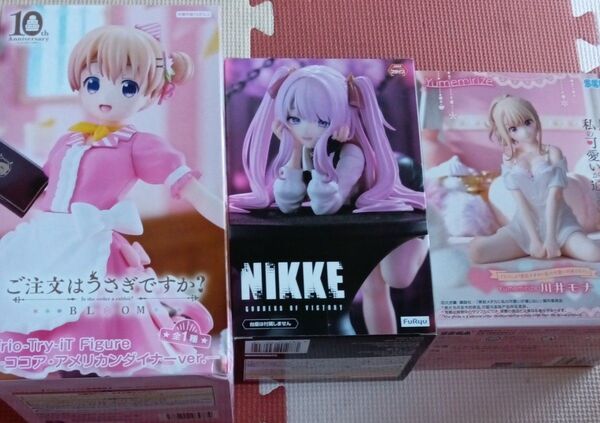 【クーポン対象】 ご注文はうさぎですか? ココア NIKKE ぬーどるストッパーフィギュア ユニ 川井モナ フィギュア 3体