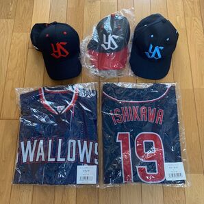 SWALLOWS CREWユニフォーム 帽子セット majestic ヤクルトスワローズ