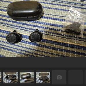 ワイヤレスイヤホン ブラック 充電ケース付き 未使用イヤーピース カナル型