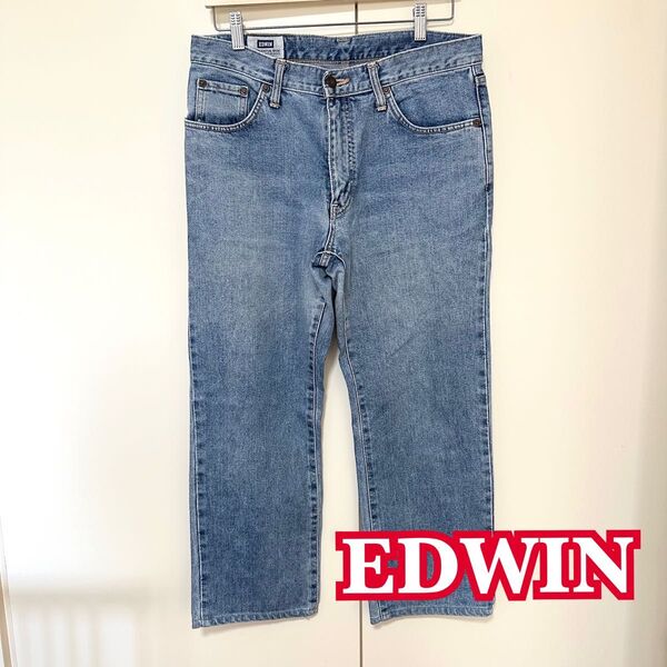 EDWIN デニム w32 メンズ ストレートデニム アメリカ古着 ジーンズ ブルー
