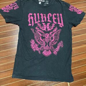 Hurley ハーレー ブラックプリントTシャツ ピンクプリント サイズM