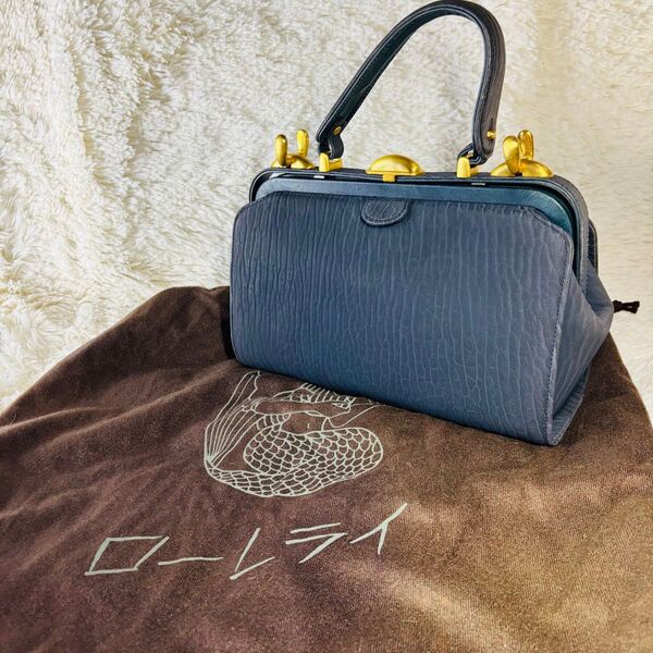アザラシ エキゾチックレザー ハンドバッグ ローレライ ゴールド金具 本革 ハンドバッグ レザー