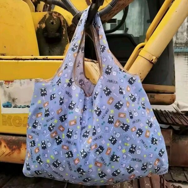 バッドばつ丸 エコバッグ ① サンリオ 62×55cm 折り畳み トートバッグ