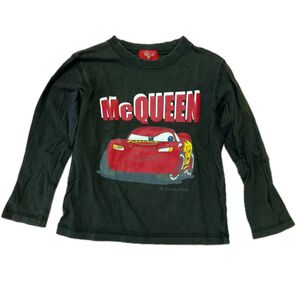 【500円均一】110サイズ Cars 長袖Tシャツ マックイーン Disney Pixar ダークグレー