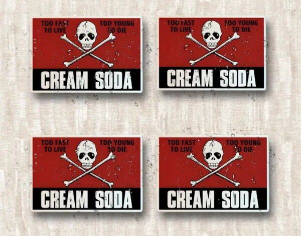 昭和 クリームソーダ 復刻ステッカー 4枚セット CREAM SODA 今日から俺は