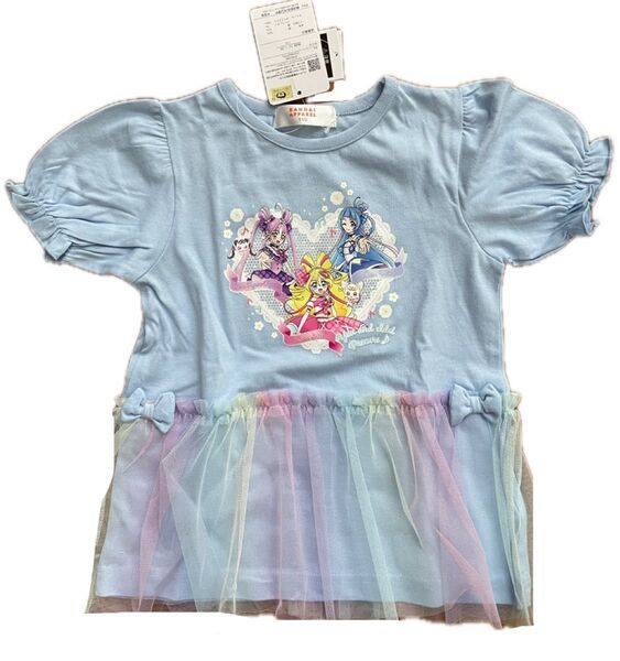 キミとアイドルプリキュア チュール付 半袖 プリント Tシャツ 110
