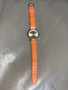 FURLA 腕時計　オレンジ　レザーベルト　革ベルト