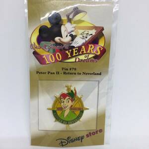 ♪ Магазин Disney 100 лет мечты #78 Пятер -магазин Питер Пан II возвращается в Neverland Peter Pan Badge 2001 New