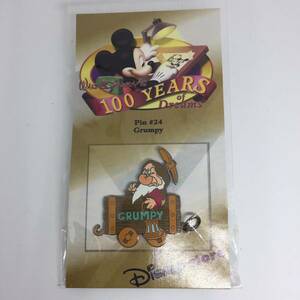 ! Disney store 100 years of Dreams #24 Grumpy.. rin . Snow White . 7 person. small person pin badge new goods Snow White and the Seven Dwarves