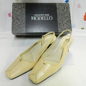 送料無料☆マドラス モデロ・madoras MODELLO☆レザー/ヒール/サンダル/ミュール/中古/超美品