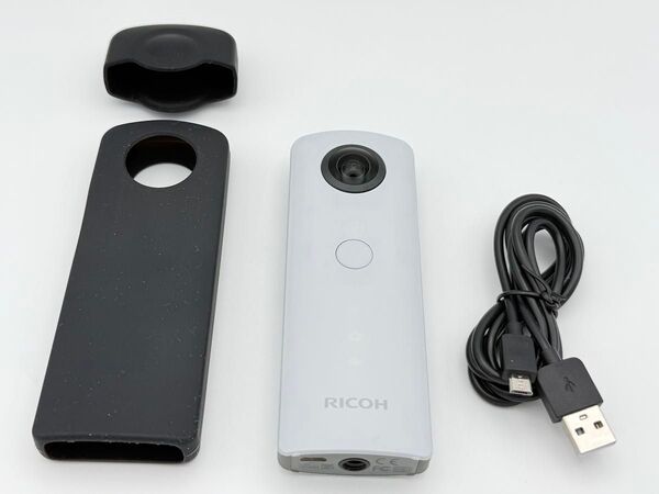 RICOH THETA SC ホワイト シリコンカバー付き リコー シータ 360度カメラ