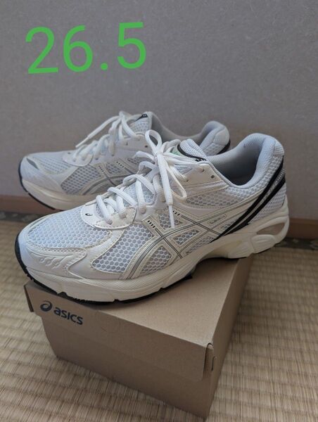 美品 アシックス ジーティー2160 ホワイト ブラック