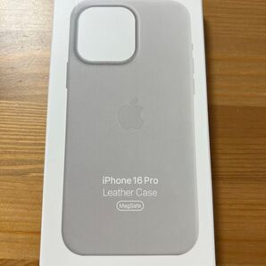 iphone16 pro レザーケース ライトグレー【未使用】