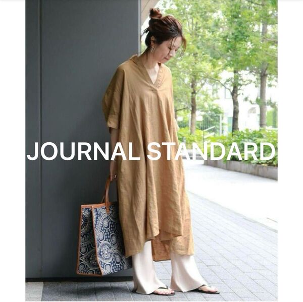 JOURNAL STANDARD ジャーナルスタンダード テレデラン60リネン Aラインワンピース カーキ
