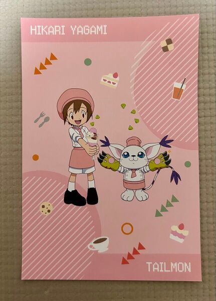 デジモンアドベンチャー × and GALLERY Collaboration Cafe ポストカード 光 テイルモン
