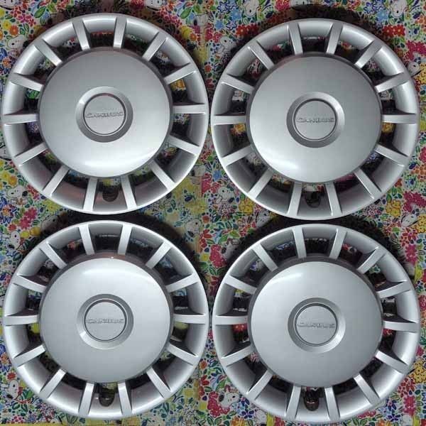 ダイハツ 新型ムーヴキャンバス 純正 フルホイールキャップ ホイールカバー 1台分4枚 シルバー 新車外し 美品☆