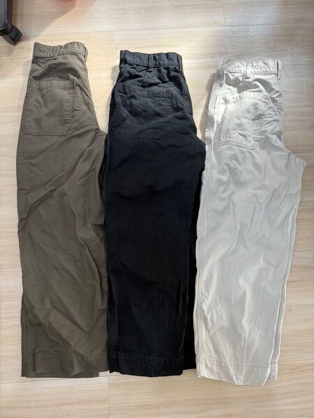 【3色セット】UNIQLO U ワイドフィットベイカーパンツ(品番 447784)