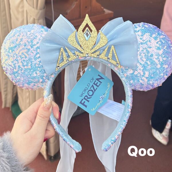 香港ディズニー アナ雪 エルサ スパンコールカチューシャ アナと雪の女王 ワールドオブフローズン HKDL カチューシャ