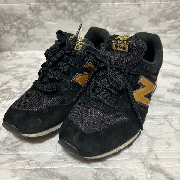 new balance 22cm スニーカー ブラック ゴールド レディース ニューバランス シューズ