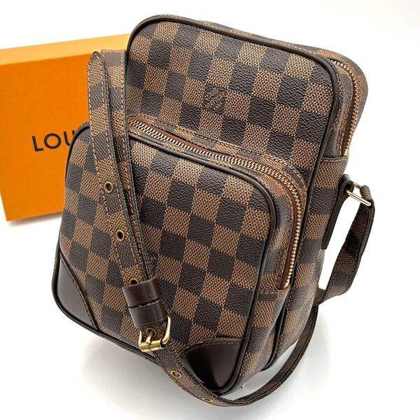 希少! LOUIS VUITTON ルイヴィトン ダミエ エベヌ アマゾン ショルダーバッグ 斜め掛け スペシャルオーダー 茶色