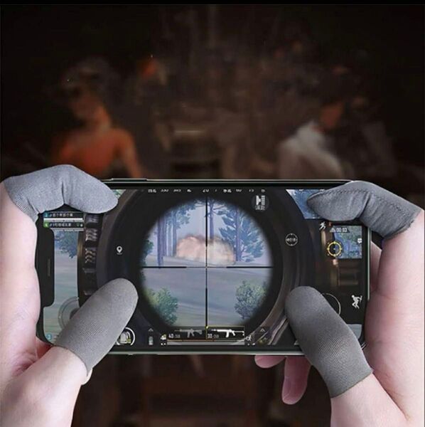 指サック ゲーム pubg 指サックゲーム用 ゲーム 荒野 スマホ 荒野行動(グレー)