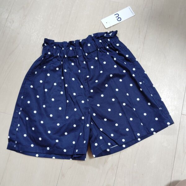 【 GU 】 ドット キュロットパンツ ショートパンツ 水玉 ( 130 )