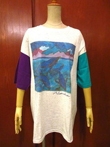 ビンテージ90's●AlaskaコットンアートプリントTシャツsize XL●200726f4-m-tsh-ot古着半袖シャツアラスカUSA製_画像1