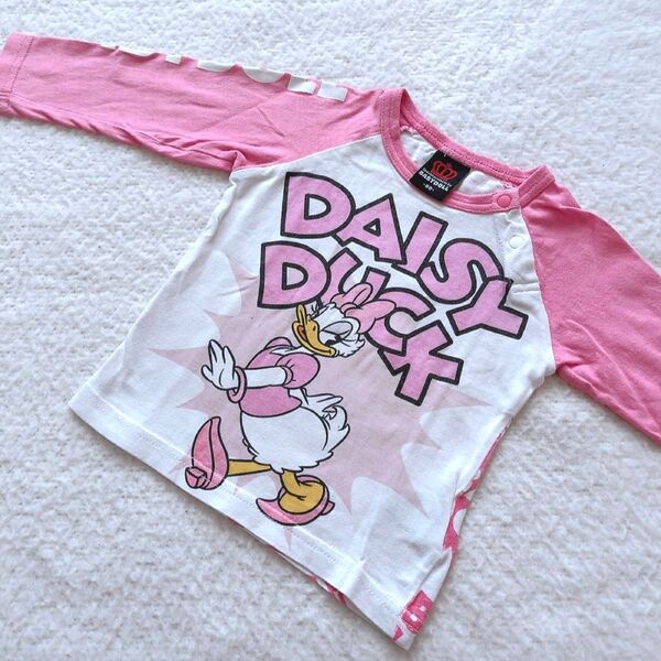 BABYDOLL ベビードール 女の子 トップス 長袖 ロンT 80 デイジーダック 長袖Tシャツ ピンク 女の子 ディズニー