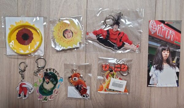【眉村ちあき】アクリルキーホルダー+ポプラコラボステッカー+日本武道館LIVE日本元気女歌手ラバーバンド