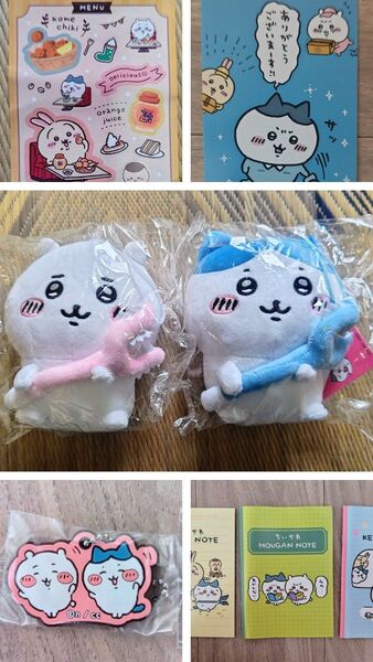 【台湾限定!】ちいかわ+ハチワレ 2体セット!討伐 ぬいぐるみ+おまけ付き!カード シール チャーム マグネットしおり ミニノート