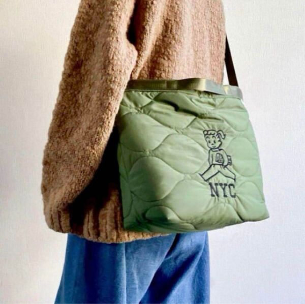【新品】OSAMU GOODS quilt bag 刺繍トートバッグ ショルダーバッグ 手提げ 大容量 オックスフォード生地