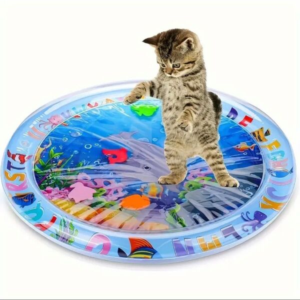 【新品】ペットウォータープレイマット オーシャン 水中シーン 赤ちゃん 夏用 冷却 ペットマット 遊び 耐久性 プラスチック