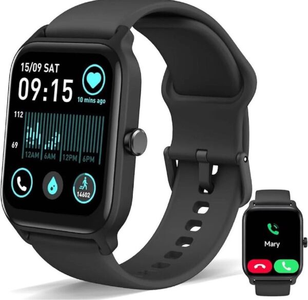 スマートウォッチ iPhone&Android対応 Bluetooth5.3 通話機能付き 1.8インチ大画面