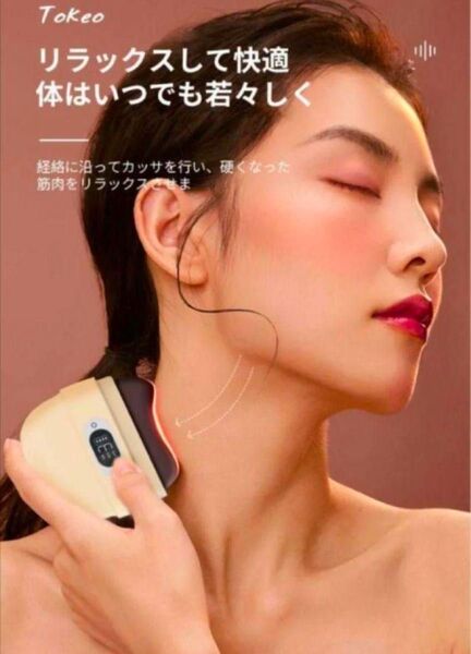 美顔器 温感かっさ 電動かっさプレート 天然石 かっさ 振動 温感 イオン微電流 温感かっさ 1台3役【温感・赤色LED・振動】