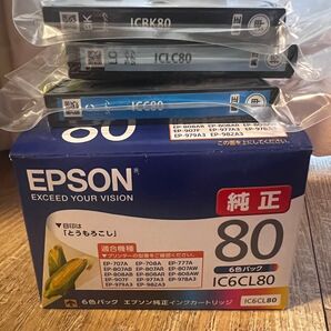 【値下げ】EPSON 純正インクカートリッジ IC6CL80 3色