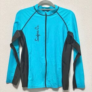 《未使用品》【Surfers Co. 】ラッシュガード 水色×黒 4点セット