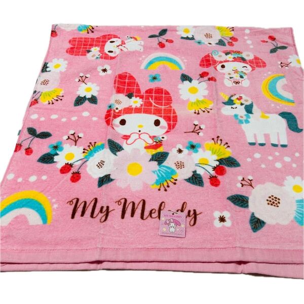 新品 サンリオ マイメロディ バスタオル ピンク 花柄 ピンク レトロ 北欧 フラワー
