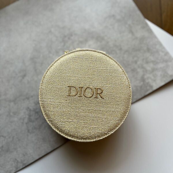 【未使用】Dior ディオール ノベルティ コスメポーチ・アクセサリーケース ゴールド