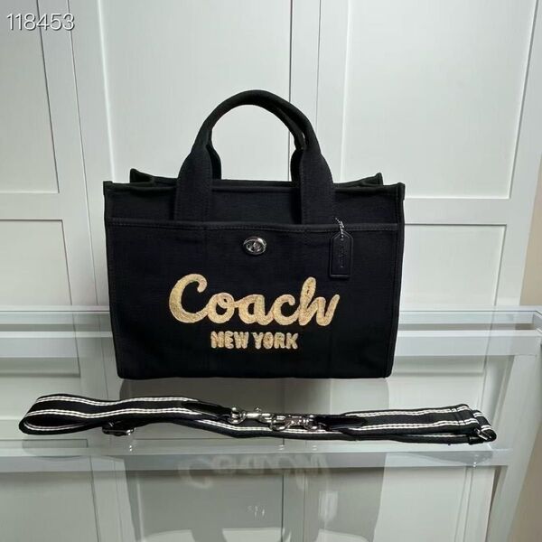 COACH ショルダーバッグ 2way ブラックトートバッグ